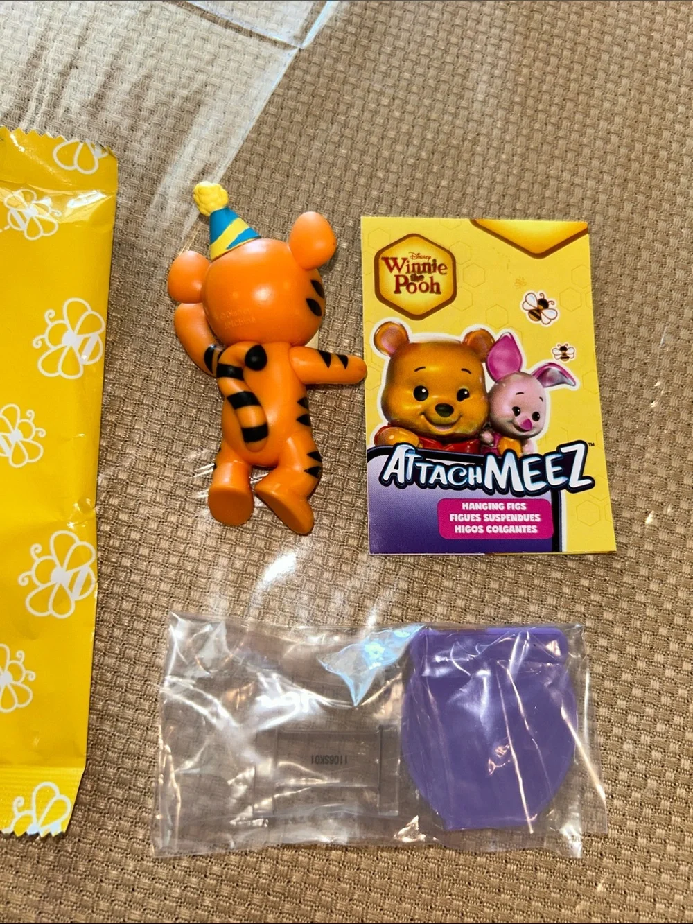 Tigger Party Hat Attachmeez with Purple Honey Pot and Stand for Display